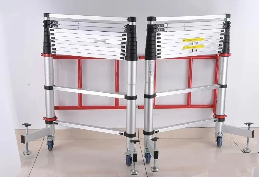 Deliladder Nuova scala pieghevole personalizzata da 3,2 m per impalcature telescopiche in alluminio