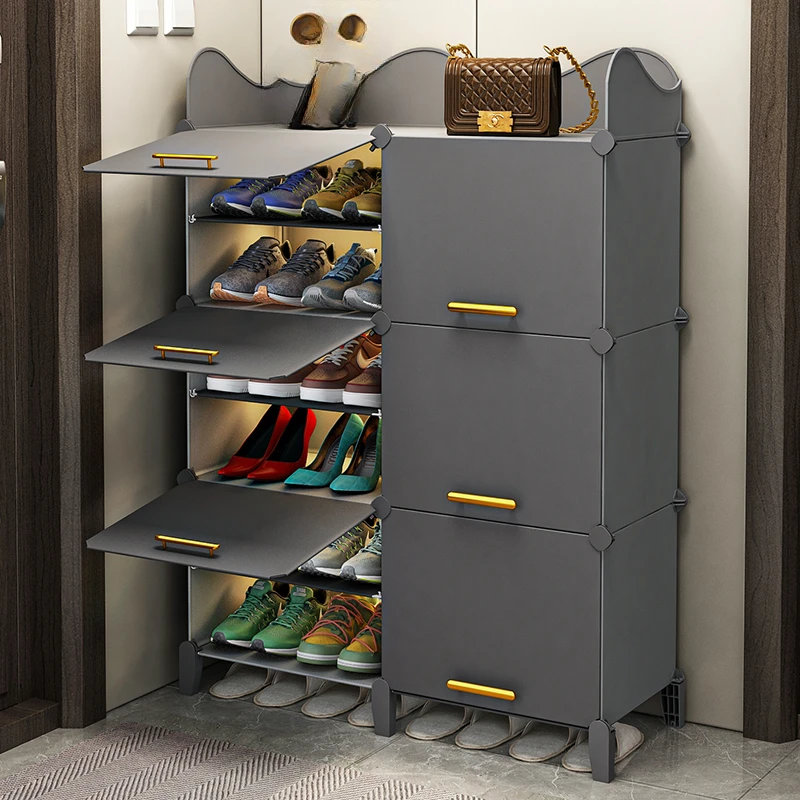 

Shoerack Cabinet For Living Room Shoe Rack Storage Organizer Shelf Shoes Entrance Hallway Furniture Multiple Layers Dust Cover