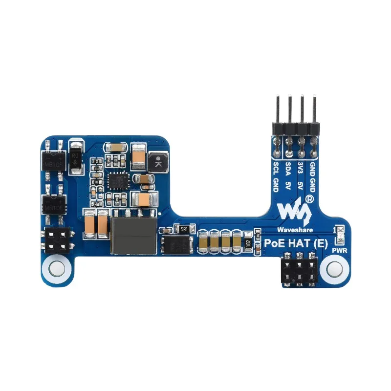 Power Over Ethernet HAT For Raspberry Pi 5 High Power,Onboard Cooling Fan,With Metal Heatsink,Supports 802.3af/at network