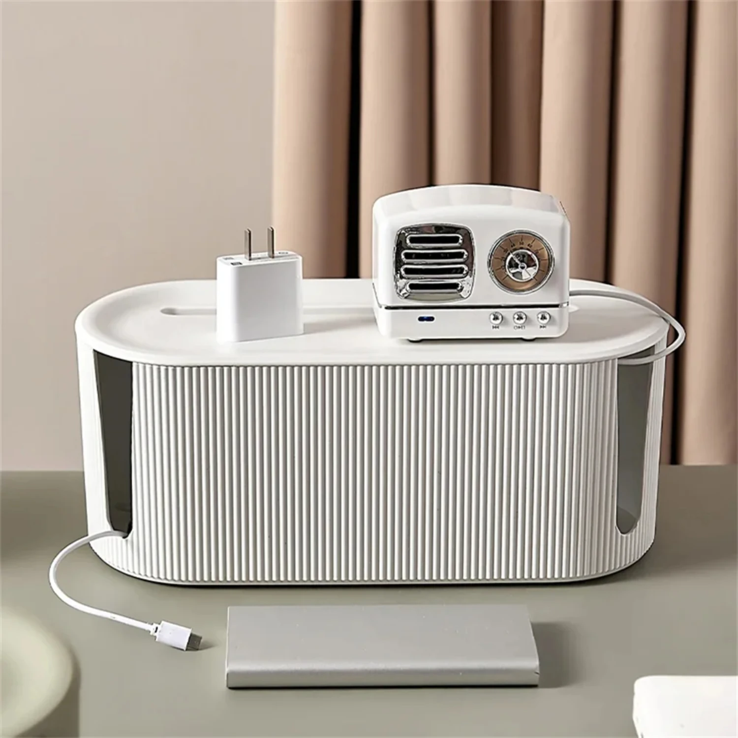 Nordic Plug Board  Box Cable Wire Organizer Case Socket Wireless WiFi Router Bracelet Desktop Data Line Plug Holder Shelf