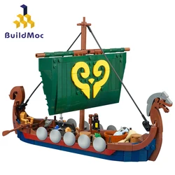 Vikings Ship Building Blocks Sets Medieval Military Longship Bricks Blocks Toy Creative Model Building Toys for Children Gifts