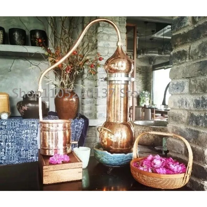 2L Copper Distiller Household Distillation Equipment Hydrosol Machine Distilled Spirit Distiller