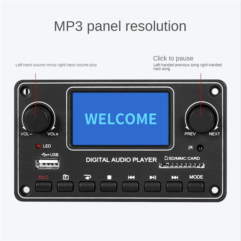 AAAEL-3X LCD MP3 Player Modul 28X64 Display Bluetooth Digital Audio Decoder Board TDM157 USB SD BT FM Für Auto hause Verstärker