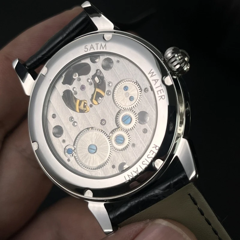 Zegarek męski premium tourbillon, modny, retro, nakręcany ręcznie, mechaniczny, ekskluzywny zegarek męski, zegarek miłosny, rodzinny, prawdziwy.