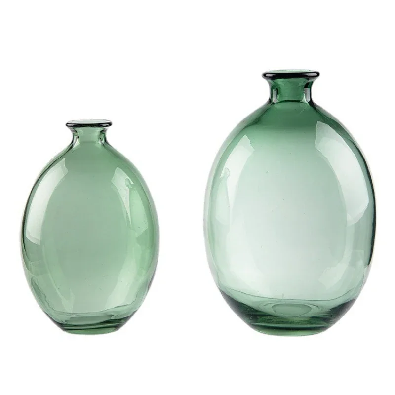 

Modern simple glass desktop living room flower arrangement vase, big belly , new house gift vase