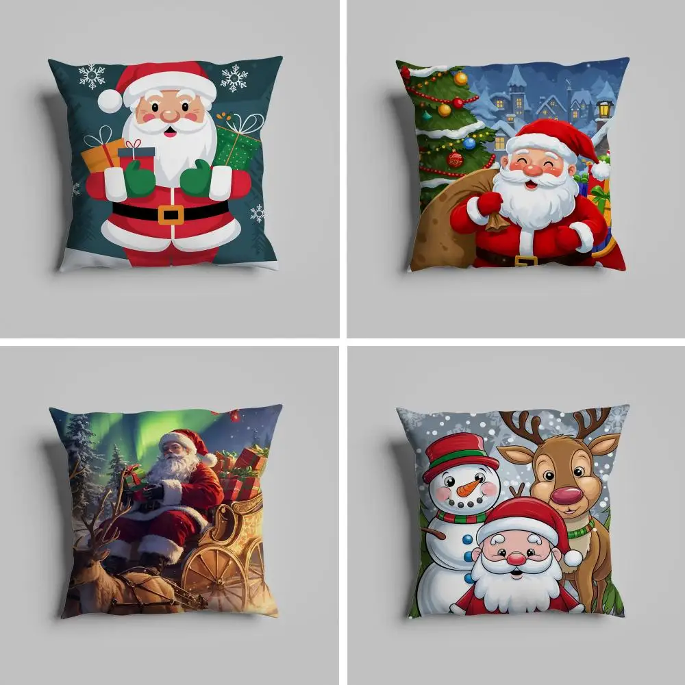 

Merry Christmas Santa Claus Pillow Case luxurious home office, sofa decorative Multi sized car seat cushions, pillowcases