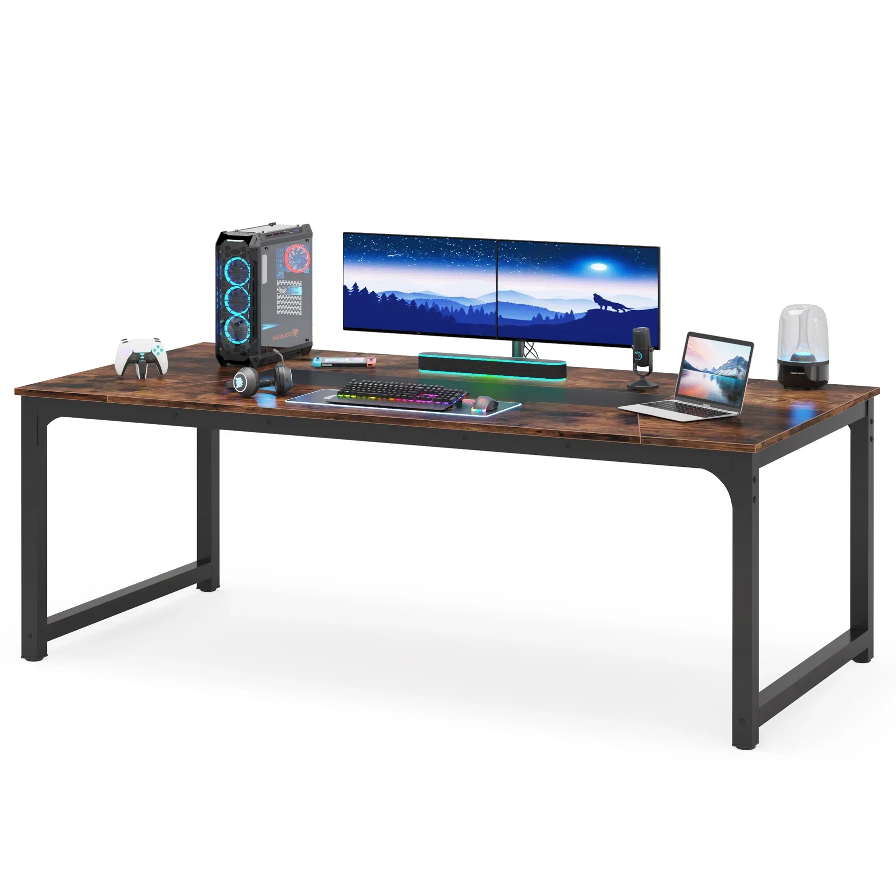 Tribesigns Modern Computer Desk 70.8 inch Large Executive Office Desk Study Writing Desk Workstation Computer Table