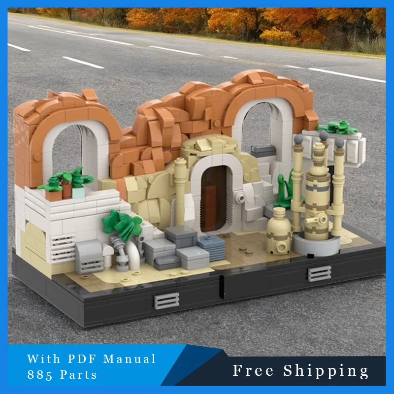 885 pçs estrela batalha série moc homestead blocos de construção tijolos arquitetônicos criativos modelo crianças diy montagem exibição presentes