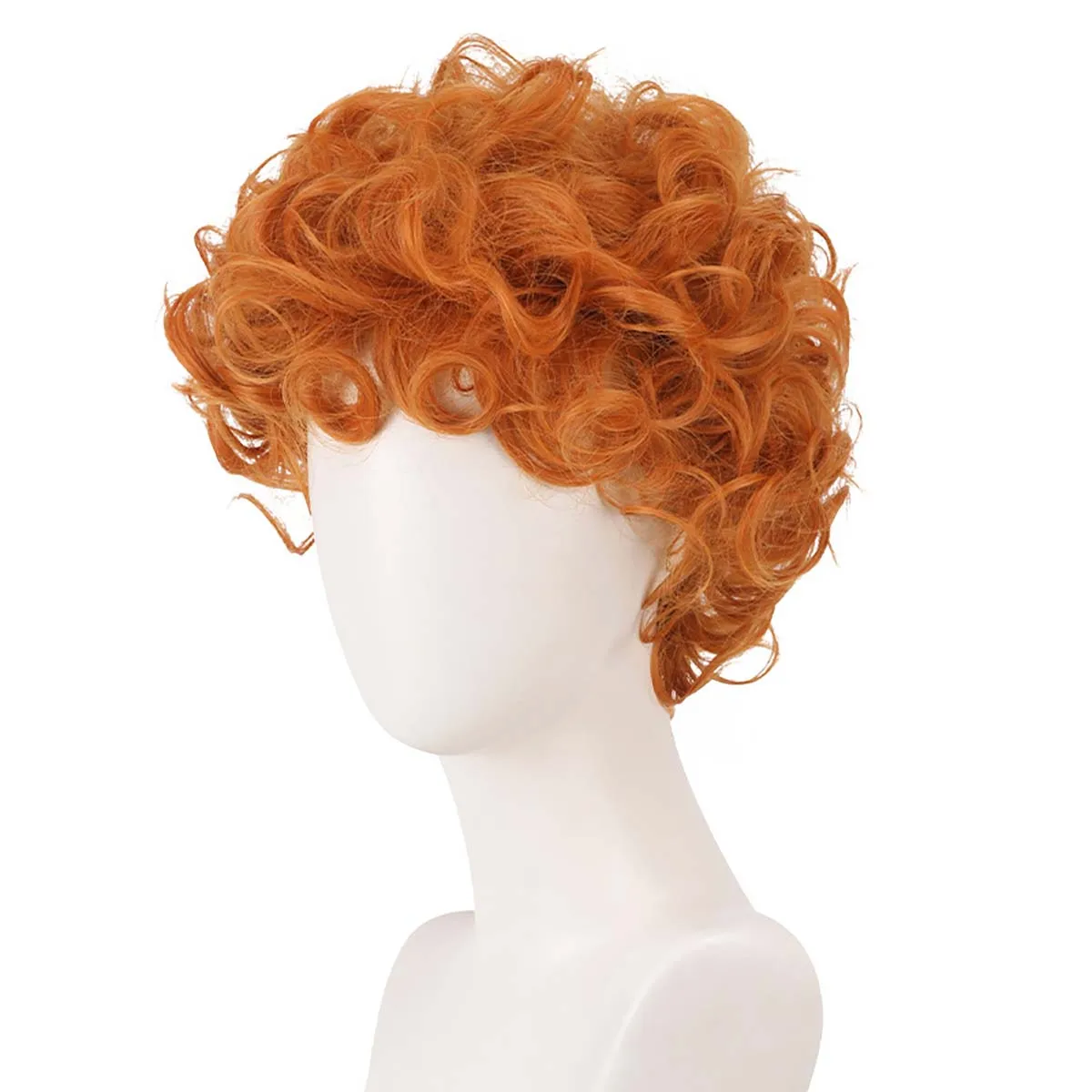 Mutandine e calze da uomo con reggicalze Cosplay Burifu Breve parrucca corta arancione riccia