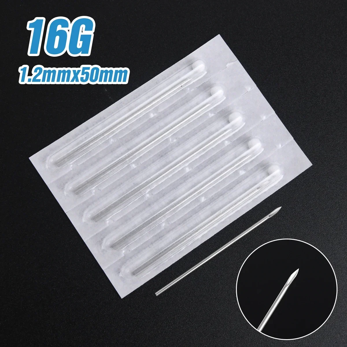 Narkasy 200/100/50/20/10PCS Stainless Steel Piercing Accessories Disposable Needle Tattoo Needle Piercing Nose Stud Lip