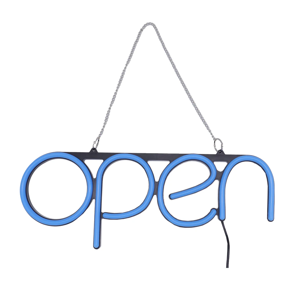 Spagna Stock Blue Light OPEN Business Sign lampada al Neon Integrative Ultra Bright LED Store Cafe Shop pubblicità Decor Lamp Lights