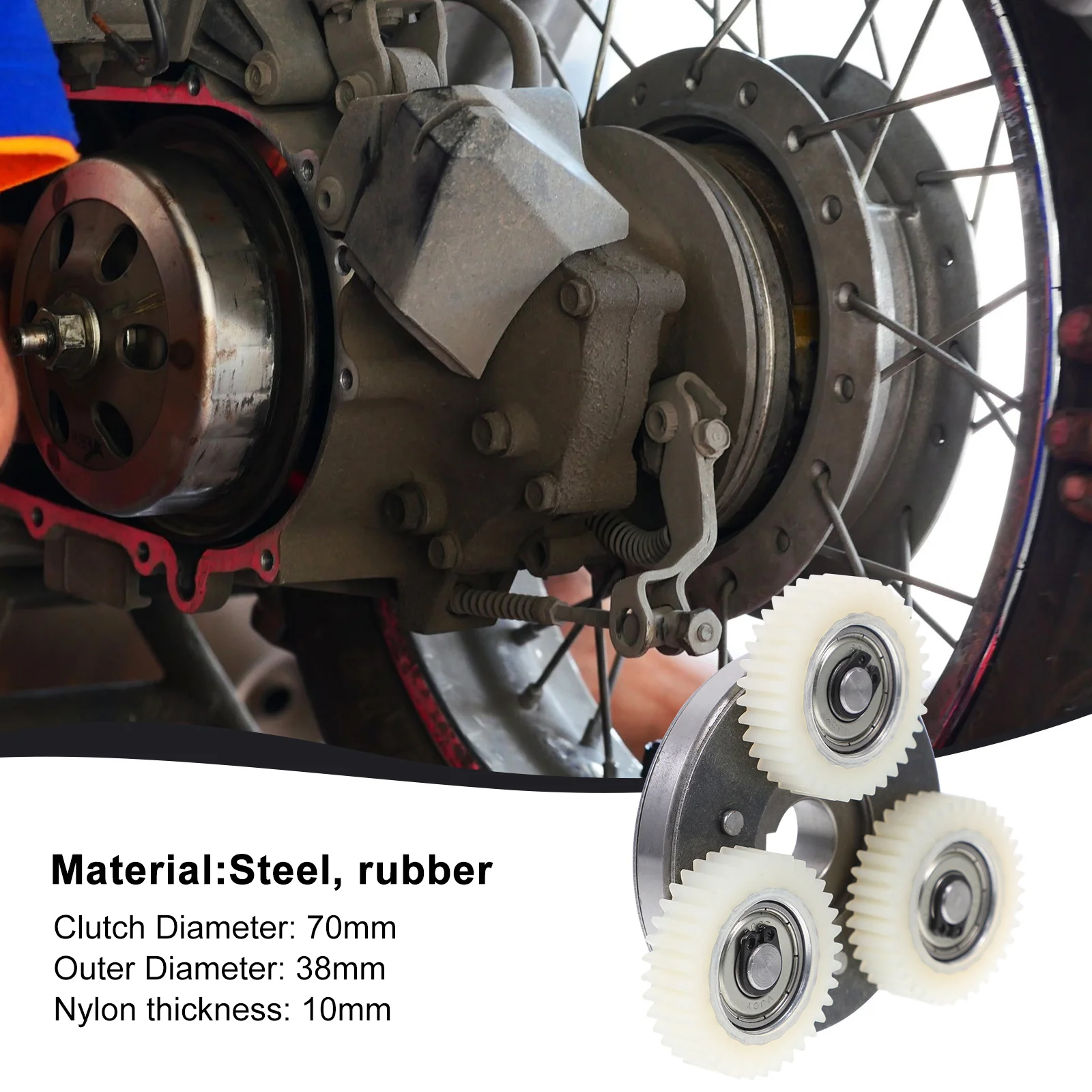 

1 Set 36T Planetary Gear Motor Clutch Kit For Electric Bike Durable Steel Replacement High-Performance 2809 Bearings Electric