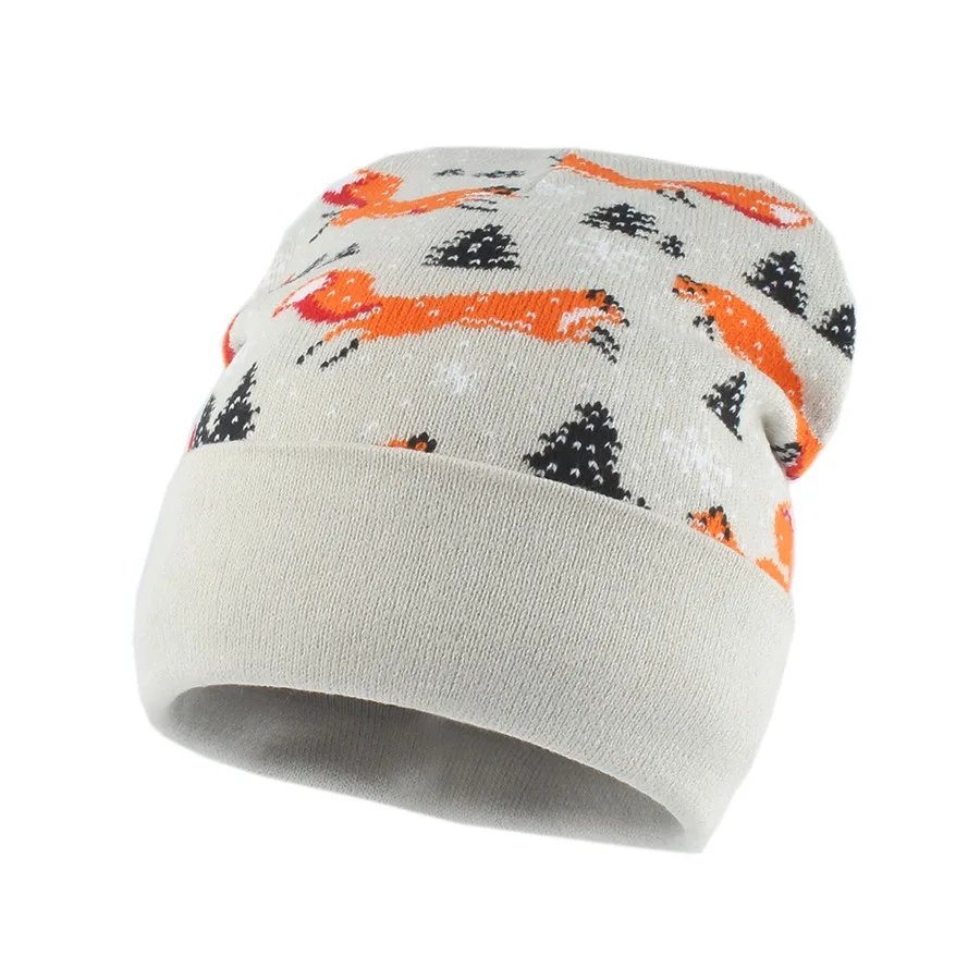 قبعة صغيرة مطبوعة على شكل حيوانات للجنسين - قبعة جمجمة منسوجة ناعمة للرجال والنساء، قبعة شتوية أنيقة للاستخدام الخارجي للأنشطة الترفيهية #1