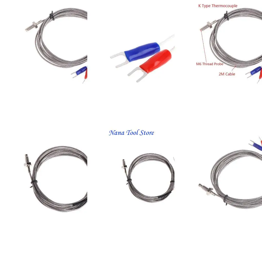 31GJ VITE TERMOCOUPLE SONDA METALE KIPIO SENSORE TEMPERATURA 1 METER DURE