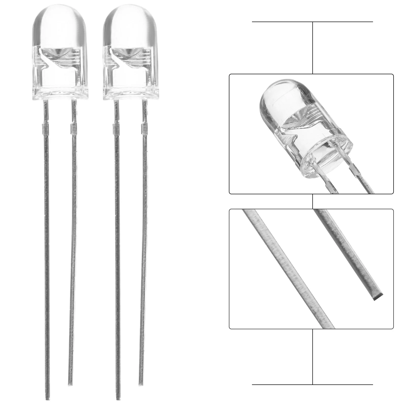 10pcs 10Mm Uv Led 400-405Nm Ultra Bright Emitting Diode For Blacklight High Intensity 80-120Mcd 30 Degree Viewing Angle