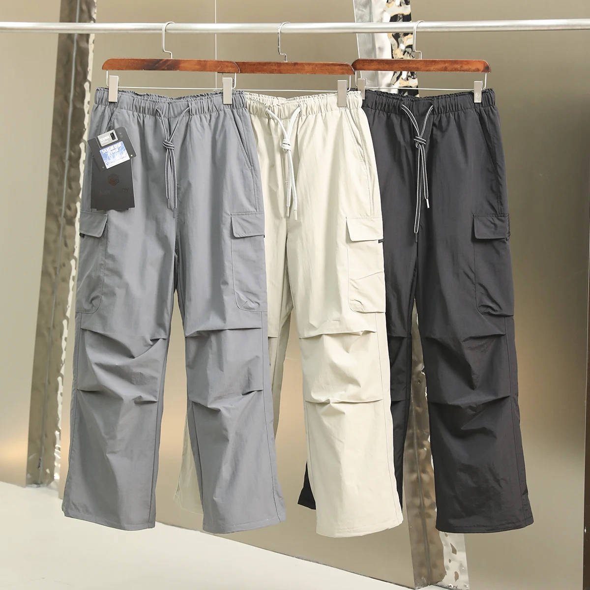 

Мужские зимние пуховые брюки для активного отдыха, ветрозащитные, водоотталкивающие, рабочие, модные, городские, однотонные