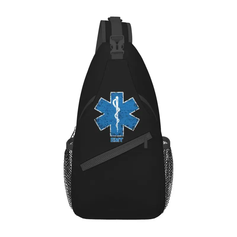 Emt Star Of Life Sling Chest Bag Customized Paramedic Medic Ambulance Crossbody Shoulder Backpack for Men Travel Hiking Daypack