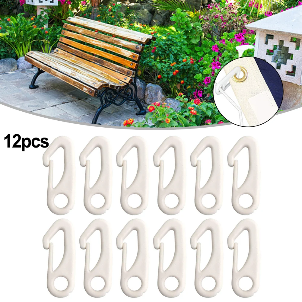 Flagpole Clamp 10*5*5 Flag Clips 12 Piece Set Easy Installation Firm Flag Fixing Garden Decoration For Banners