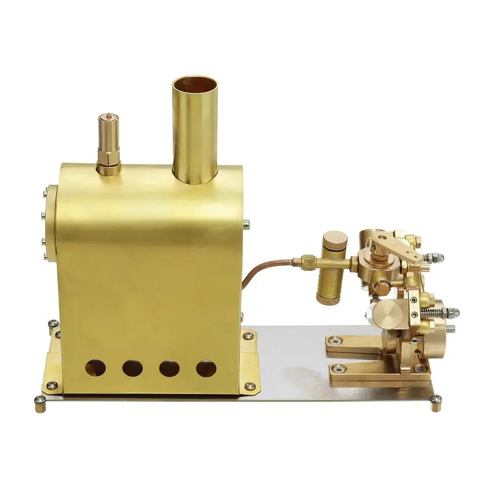 M2C Mini Twin Cylinder Marine Steam Engine with Steam Boiler Model Toy for Adults Men Gift