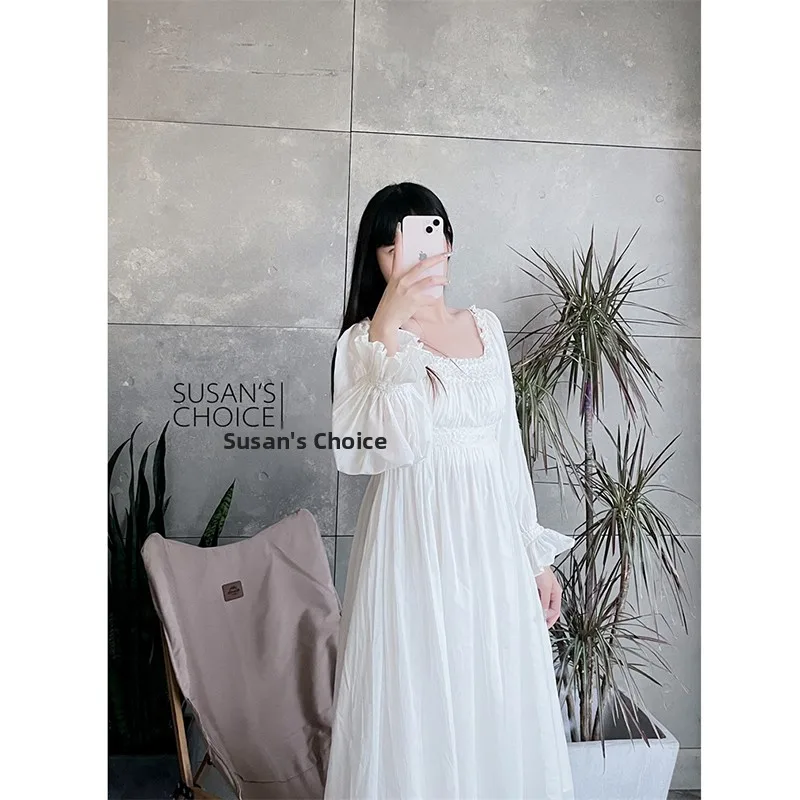 Susan Faionable Ele Lady Début du printemps Nouveau t-shirt brodé lourd Couleurs Long Sve Lâche Femme Dr Taille haute A-Li...