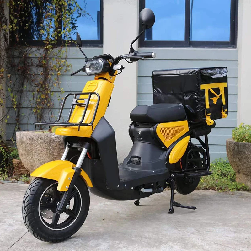 2000W 72V 20Ah Lithium Battery Two-Wheel Electric Moped for Pizza Food Delivery for Urban Commute or Short Distance Travel
