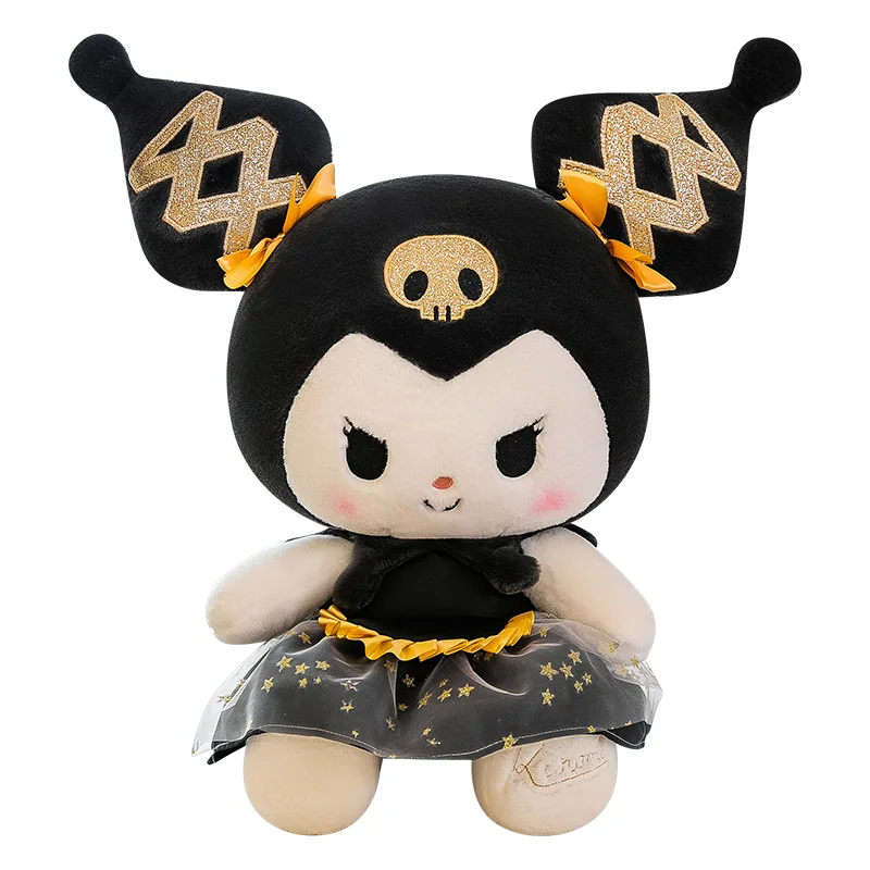 Large Black Gold Kuromi Plush Toy Sanrio Melody Doll Pillow Decoration Girl Birthday Gift