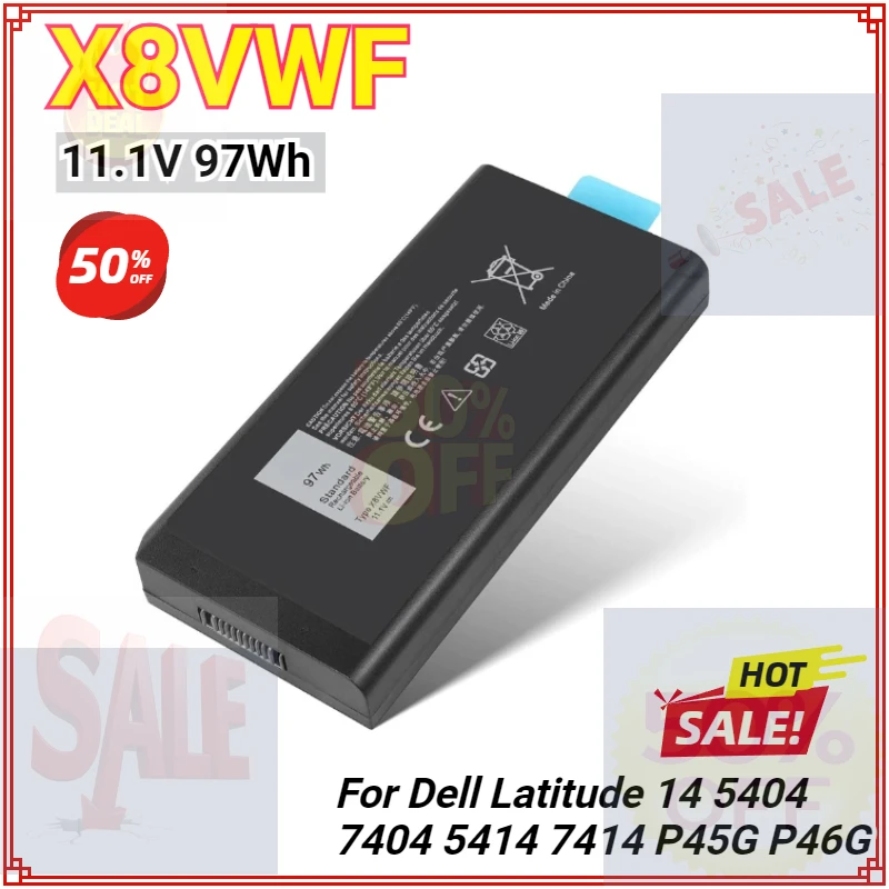 X8VWF Laptop Battery for Dell Latitude 14 Rugged 5404 5414 E5404 Extreme 7404 7414 E7404 Series Notebook VCWGN CJ2K1 YGV515XT3V