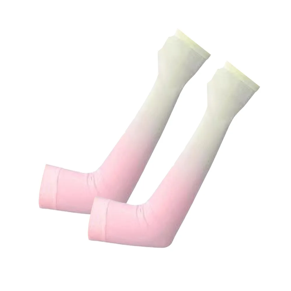 1pair Portable UPF 50+ Arm Covers UV Protection Elastic Cooling Arm Sleeves Breathable Compression Sleeve Summer