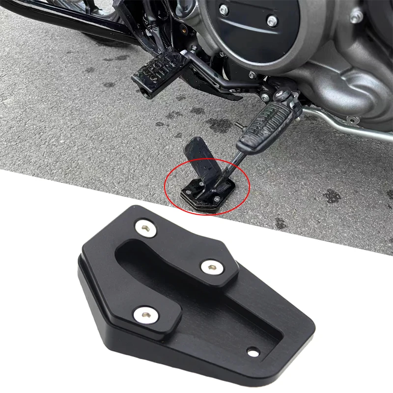 

Fit For Harley Nightster 975 RH 975 RH975 2022 2023 Motorcycle Foot Side Stand Enlarger Plate Kickstand Enlarge Extension