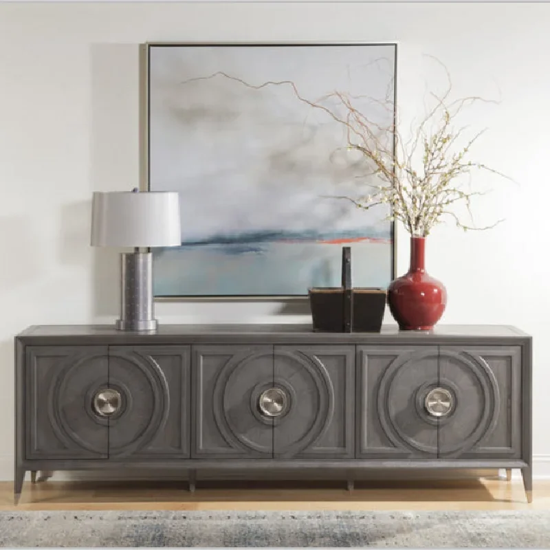 

z Solid Wood TV Cabinet Living Room Small Unit Trial Listening Floor Cabinet French Gray Villa Style Furniture