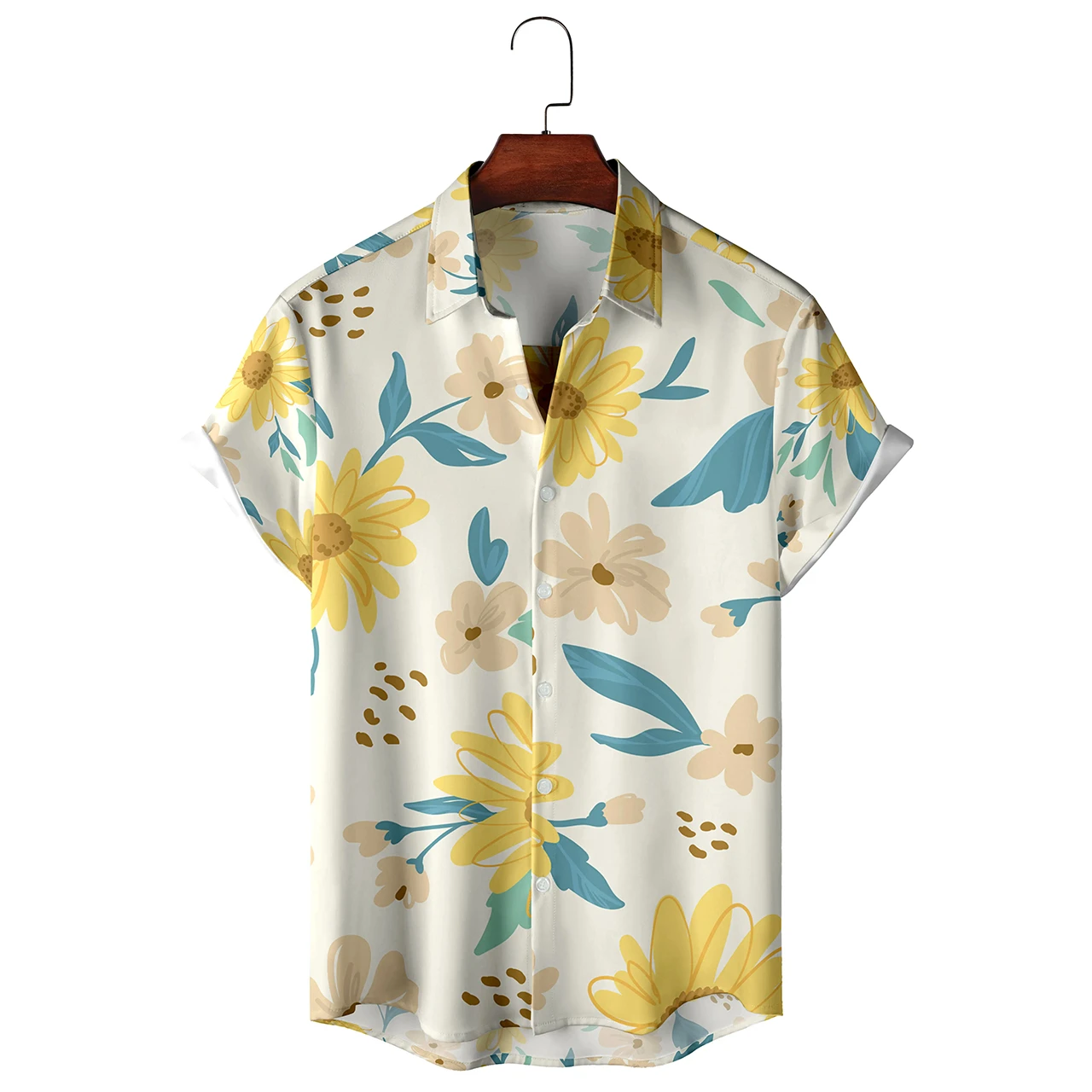 Summer Floral Casual Tropical Plantdaily Shirt Hawaiian Men Street Fashion Casual Loose Shirts Short Sleeve Beach Loose Tops