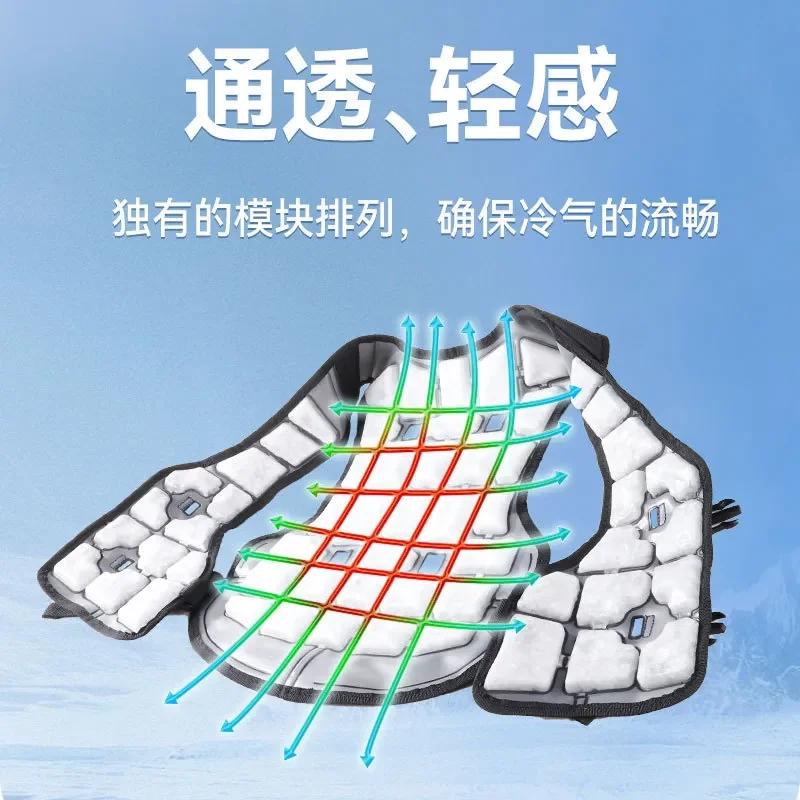 PCM Phase Change Material Cooling Vest for Outdoor Sports Heatstroke Prevention Reusable Ice Liner Shirt Keep Cool in Summer