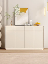 Gabinete de zapatos de lujo ligero, estilo crema de alta gama, puerta de casa, gabinete de entrada, gabinete de almacenamiento para sala de estar moderno y sencillo