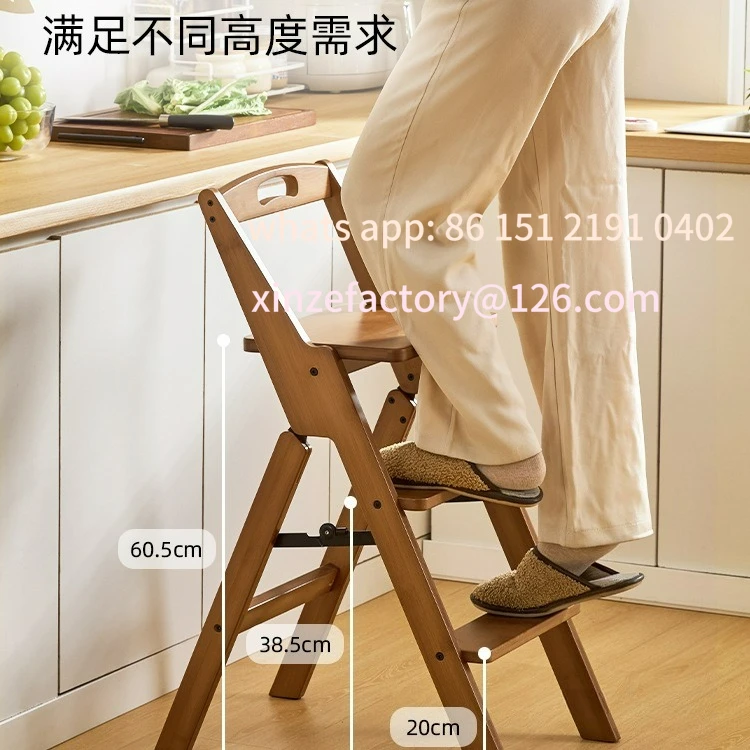 Sgabello con scala multifunzionale pieghevole personalizzabile Sgabello con scala da arrampicata per la casa Sgabello da arrampicata da cucina a doppio scopo addensato