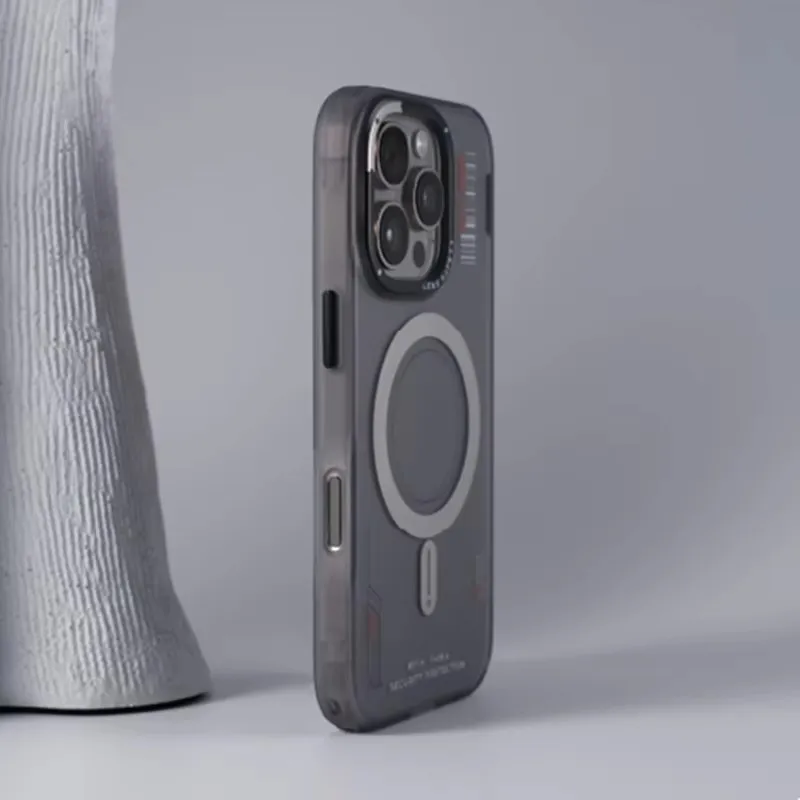 

Phone Case Trendy Matte Spray Painted Texture Magsafe For iPhone 16 15 14 13 Pro Max Magnetic Wireless Charging Shockproof Cover