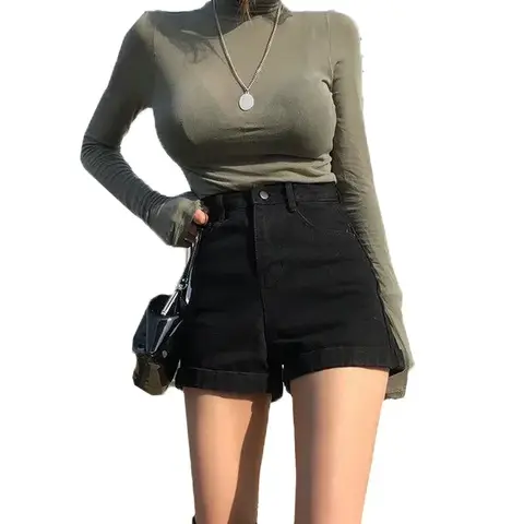 10 best sales महिलाओं के काले शॉर्ट्स - №8