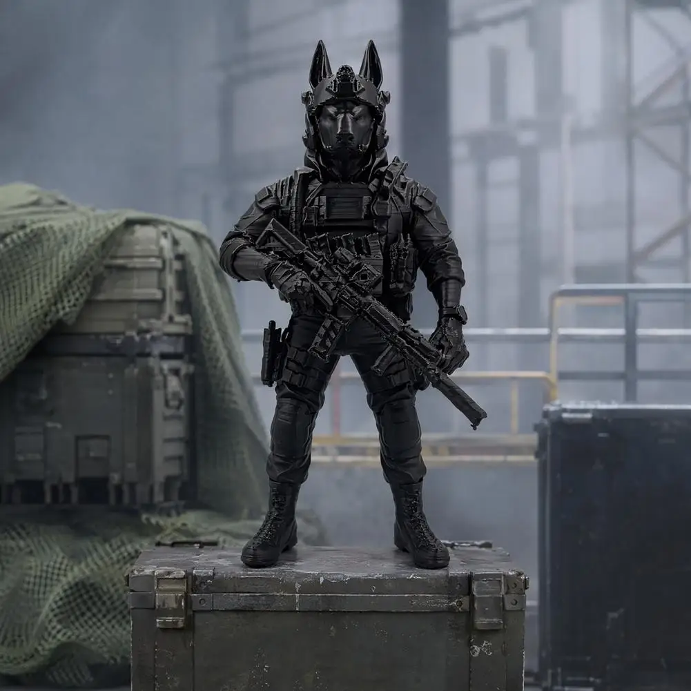 Dog Ornament 3d Printed Dog Statue Anubis Dog Statue 3d Printed Egyptian Figurine Mythical Military Desk Decor for Men
