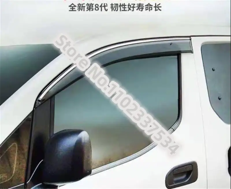 for Nissan NV200 2010-2020 Car Styling Window Visor Vent Shade Rain Sun Guard Deflector Awnings Shelters Covers