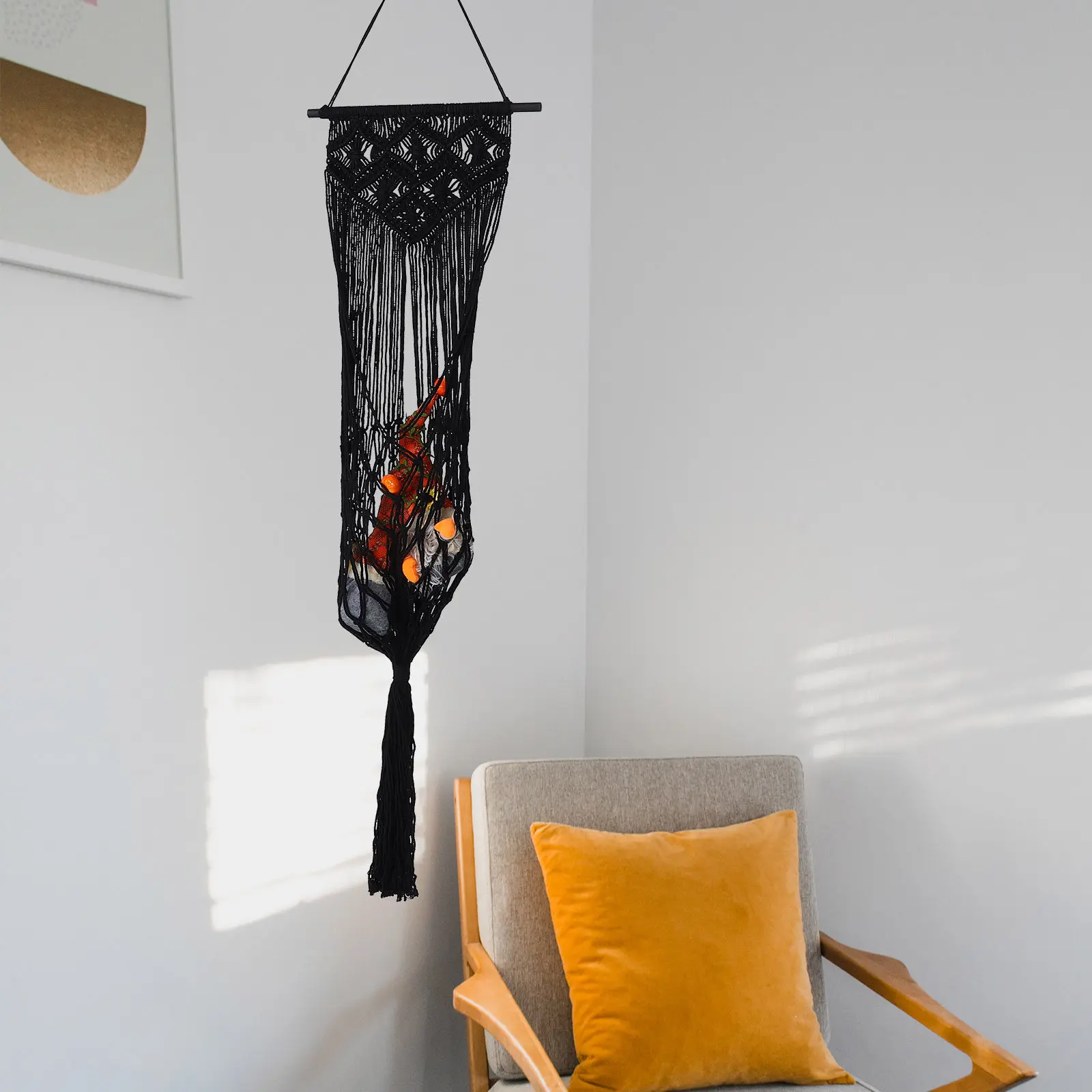 Stuffed Animal Net Wall Hanging Macrame Storage Decorative Organizer Kids Room Nursery Display Hanging Net Toy Organizer