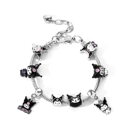 New Sanrioed Anime My Melody Cinnamoroll Kuromi Cartoon Kawaii Charm Bracelet Men Women Fashion Bangle Birthday Gifts Toy