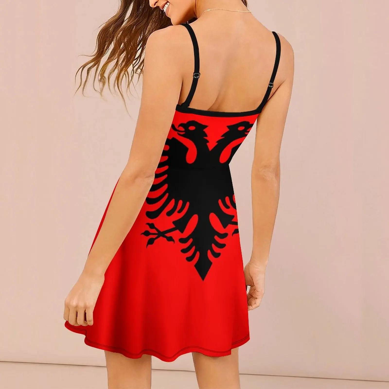 Albania Flag Women's Sling Dress Humor Graphic Dresses Funny Graphic Exotic  Woman's Dress Cocktails