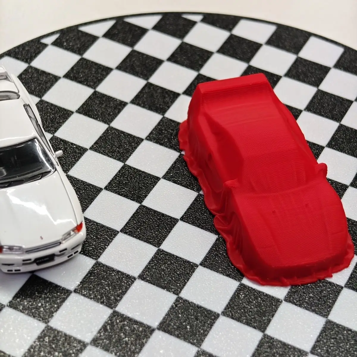 1:64  F40 Red Cloth Cover Miniature Model Car Dioramas And Display Props
