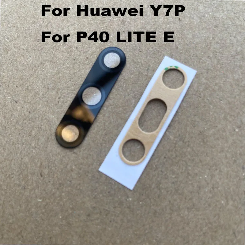 1PCS New For Huawei Y7P Back Camera Glass Rear Lens Len With Adhesive Sticker Replacement For Huawei P40 Lite E