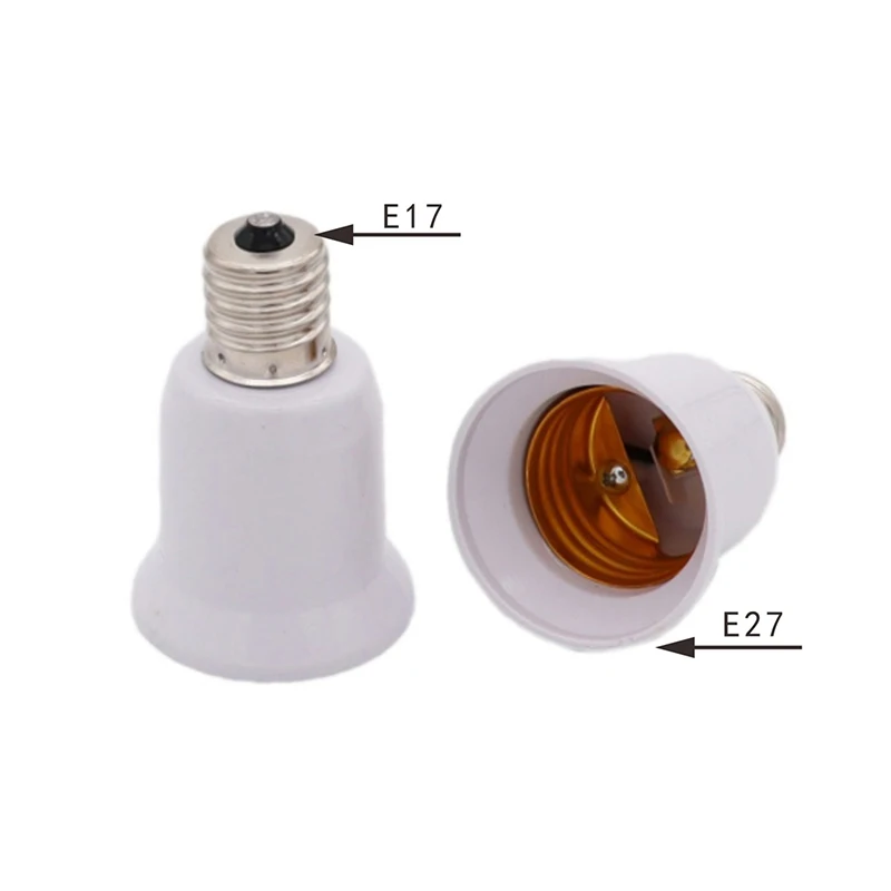 E17 Lamp Socket E17 to E27 LED Halogen CFL Light Bulb Lamp Adapter