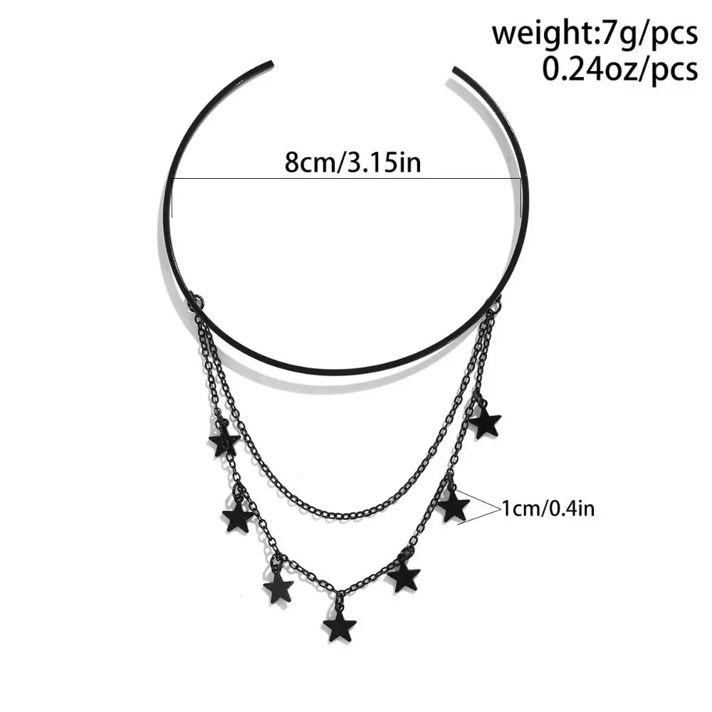 Punk Open Upper Arm Bracelet Fashion Sweet Cool Arm Cuff Bangle Multi-layer Vintage Star Rod Pendant Tassel Upper Arm Bracelet