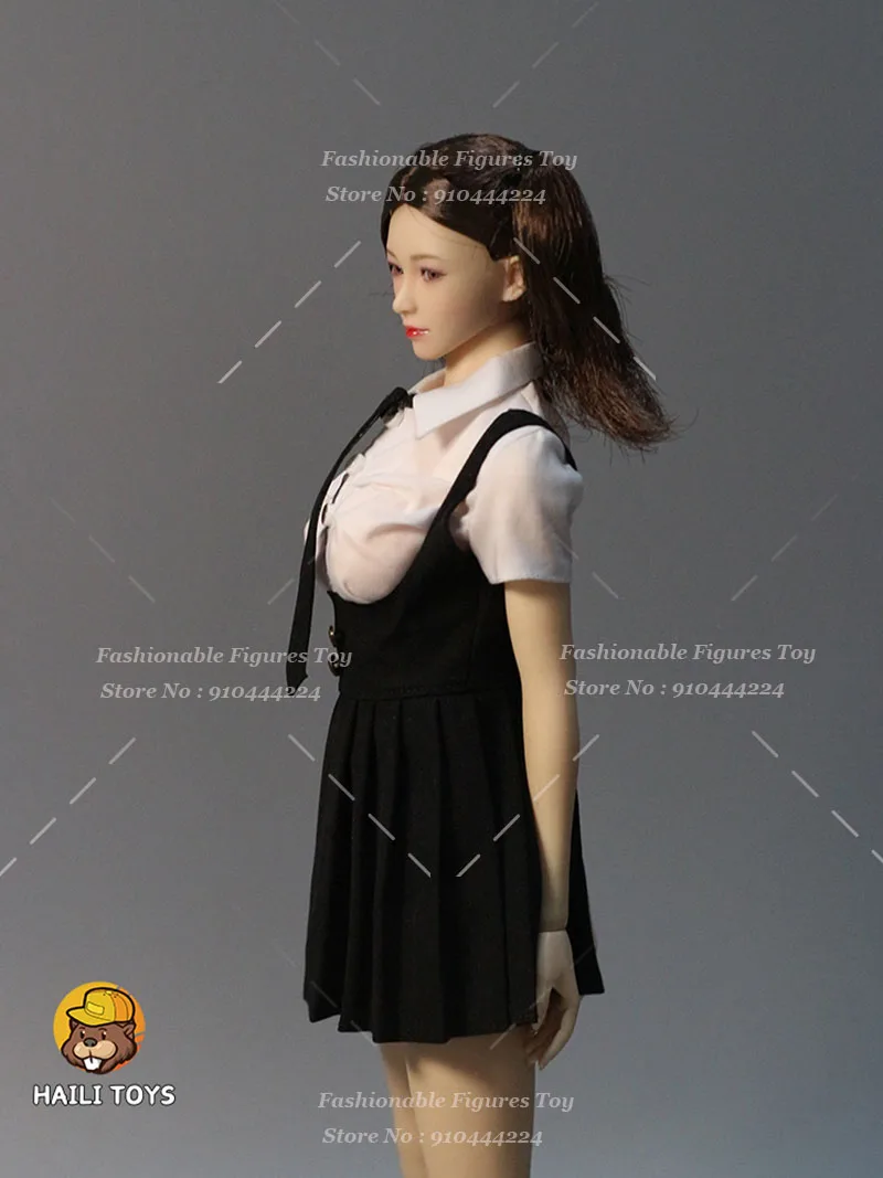 فساتين جندية للسيدات لعام 1/6 على شكل حرف a قميص عالي الخصر تنورة بحمالات ربطة عنق إكسسوار موحد مناسب لشخصية جندي 12 بوصة