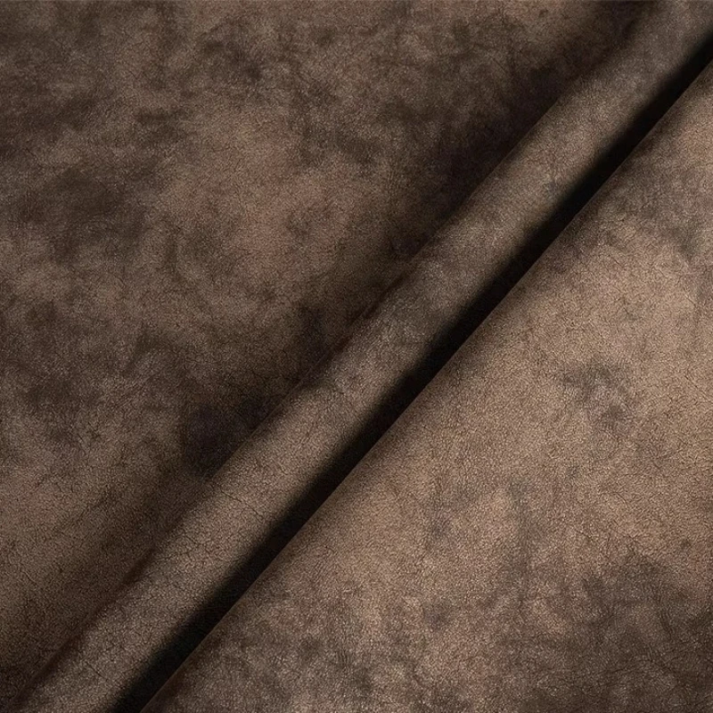 

Vintage Brown Dual Tone PU Leather Sofa Fabric Handmade Home Sewing Soft Waterproof Leather Jacket Decoration Crafts Materials