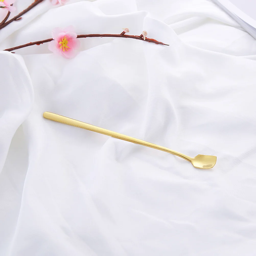 

Stainless Steel Coffee Stirrer 17X1.5Cm Gold Bar Cafe Drink Mixer Cocktail Juice Milk Tea Stirring Rod Kitchen Bar