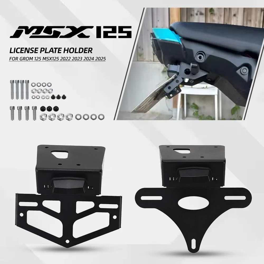 Rear Tail Tidy Fender Eliminator Registration Bracket Plate License Plate Holder For Honda Grom 125 MSX125 2022 2023 2024 2025
