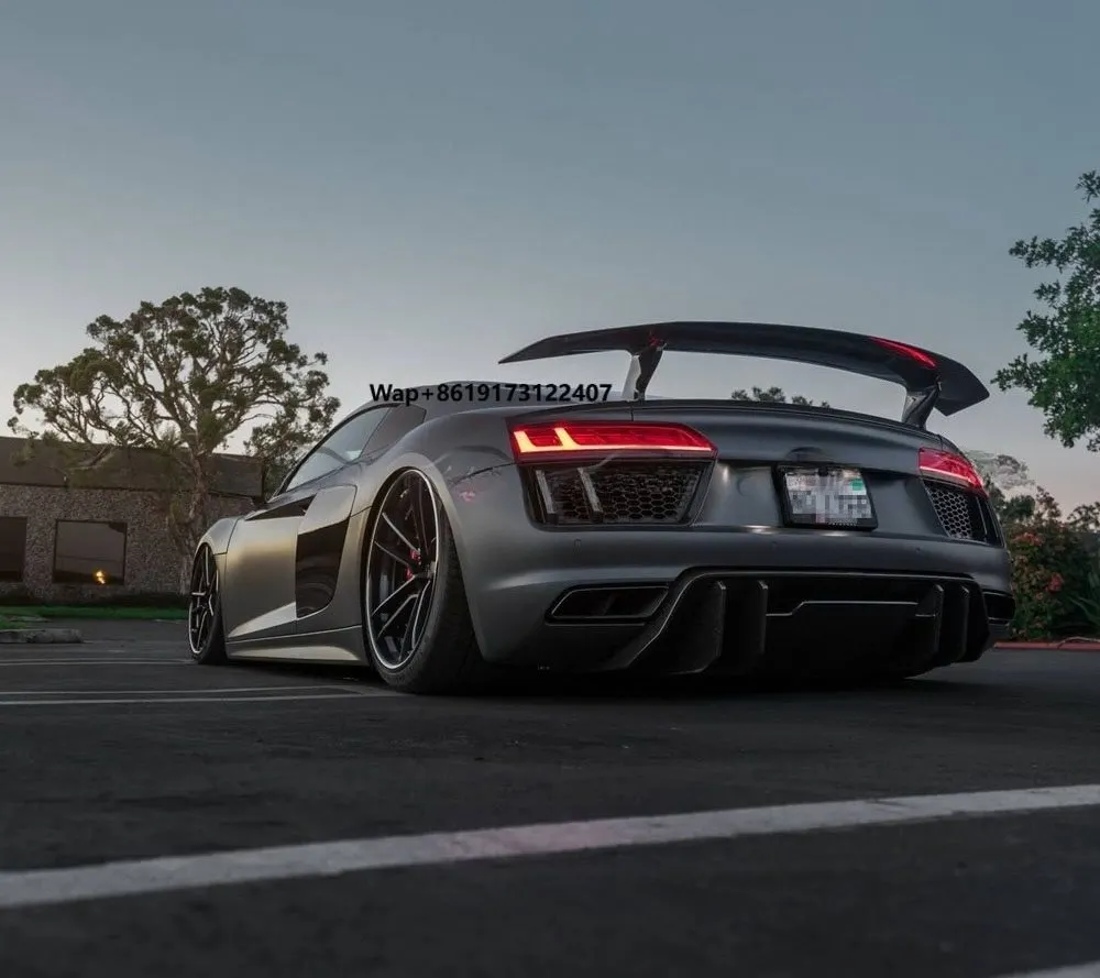 

2017-2019 R8 Carbon Fiber V Style Rear Spoiler Auto Tuning High Kick Spoiler Boot Lip Trunk Wing Ducktail